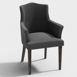 William Yeoward SHERSTON CARVER DINING CHAIR In Velvet -Trevi Charcoal - Home Glamorous Furnitures 